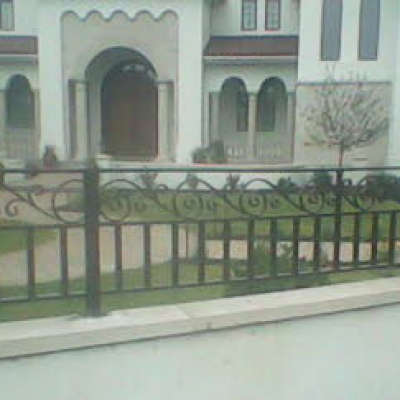 decorative exterior metal railing