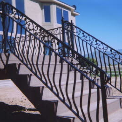 intricate outdoor railing fabrication